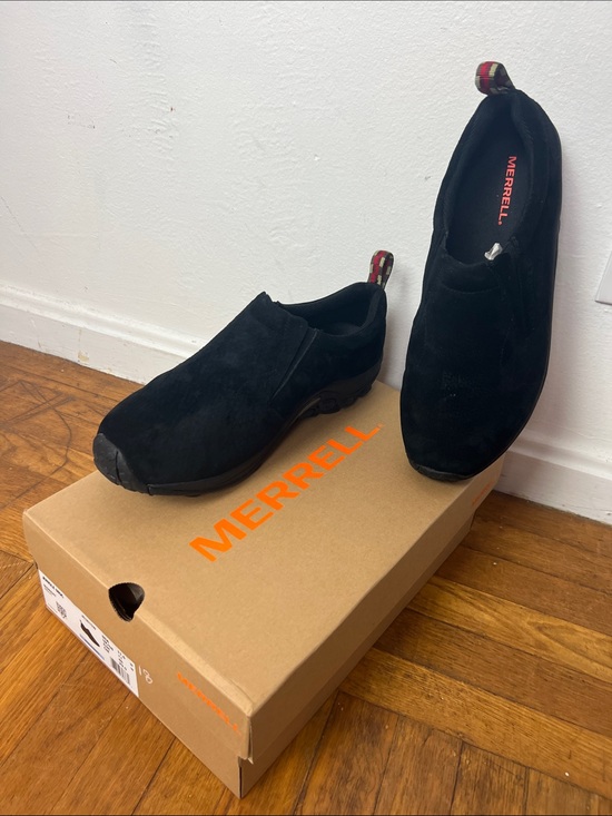 New in Box JUNGLE MOC Merrell Men’s Black Slip-On Casual Walking Shoes 11.5 main image 9